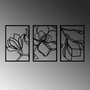Wallity Erbas-1 Accesorio de Pared Decorativo de Metal Negro (3 Piezas)